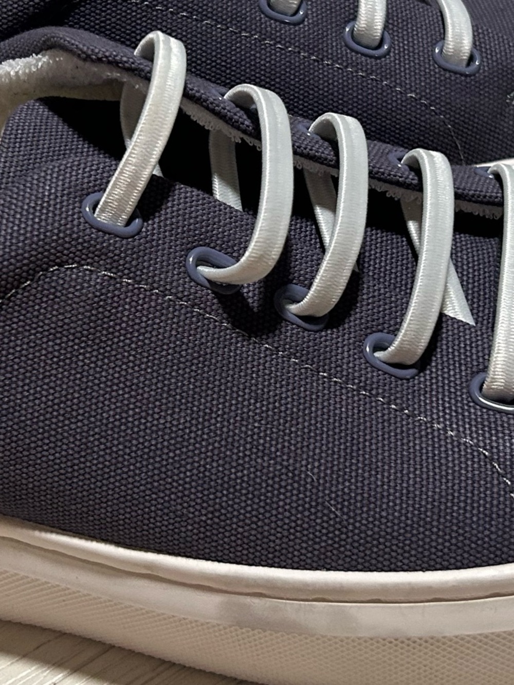 Abeo Women's Blue Canvas Lace-Up Sneakers with White Sole size 8 - Picture 6 of 10
